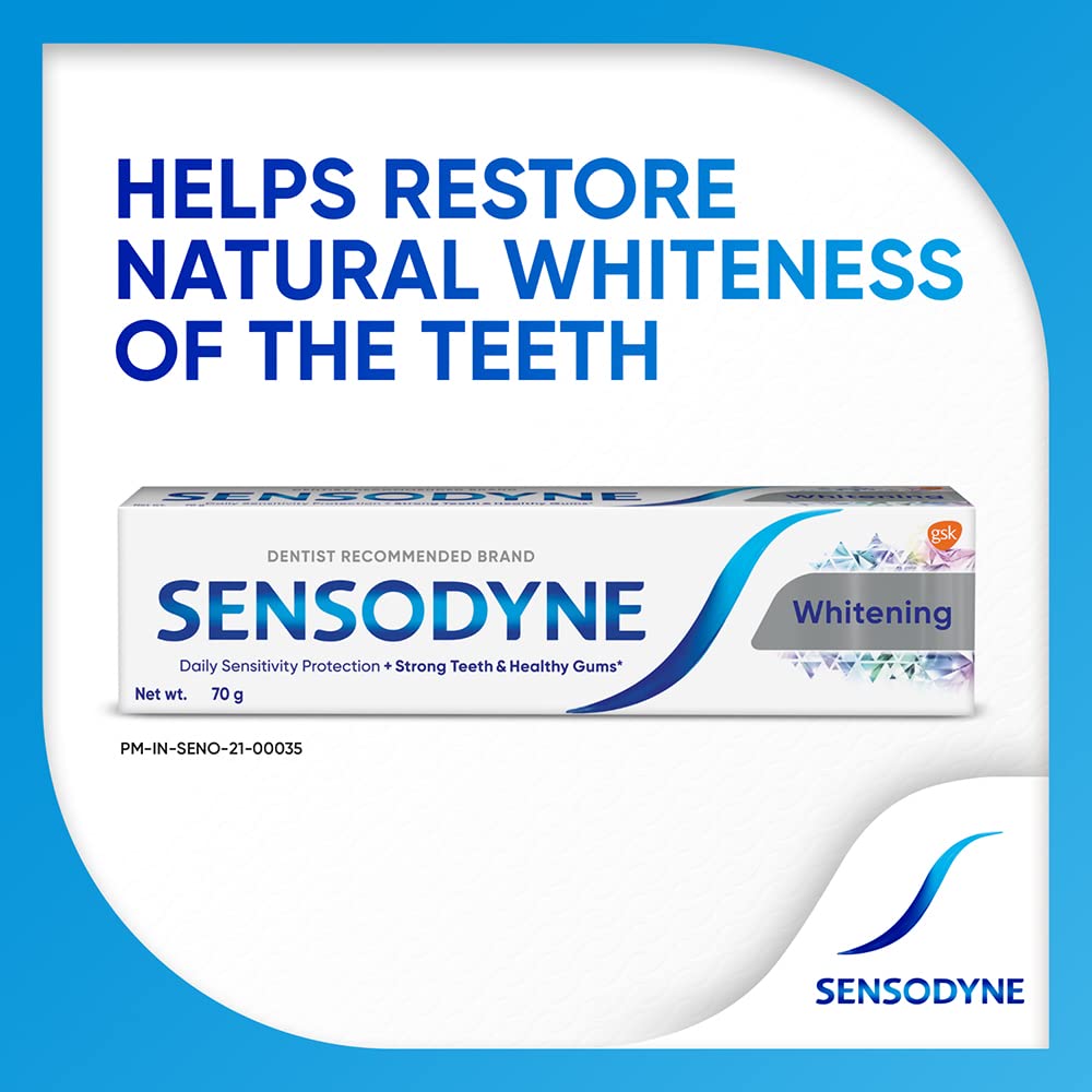 Sensodyne Toothpaste Whitening, Sensitive tooth paste to restore natural whiteness, 70 gm – view 4