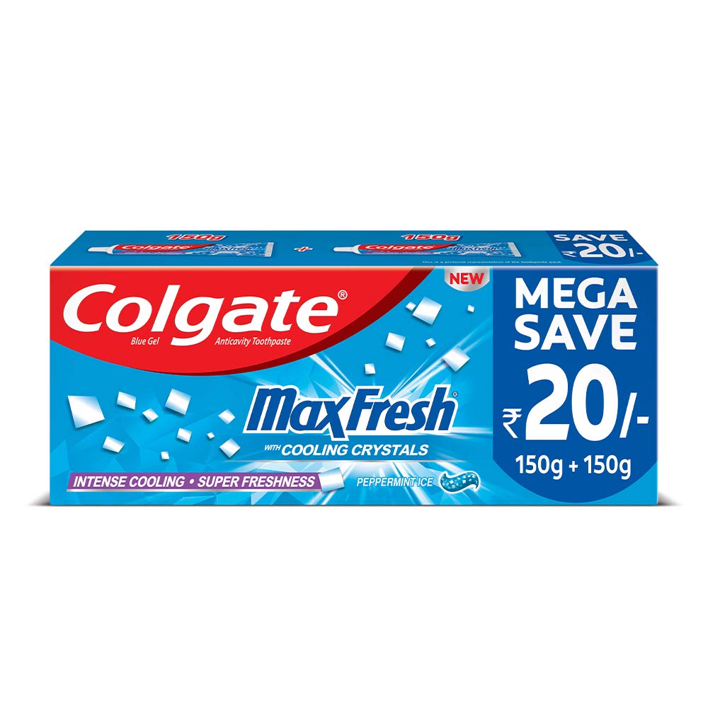 Colgate Gentle Enamel Ultra Soft Bristles Toothbrush, 4 Pcs (Buy2 Get 2), Soft Bristles for Enamel Care & MaxFresh Toothpaste, Blue Gel Paste with Menthol for Super Fresh Breath, 300g, 150g X 2 – view 5