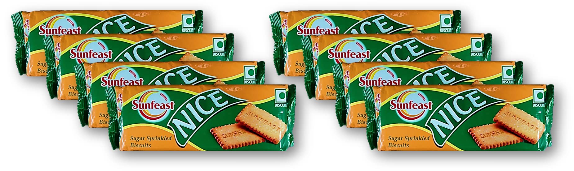 Sunfeast Nice Sugar Sprinkled Biscuits 150g (Pack of 8) Unique – view 1