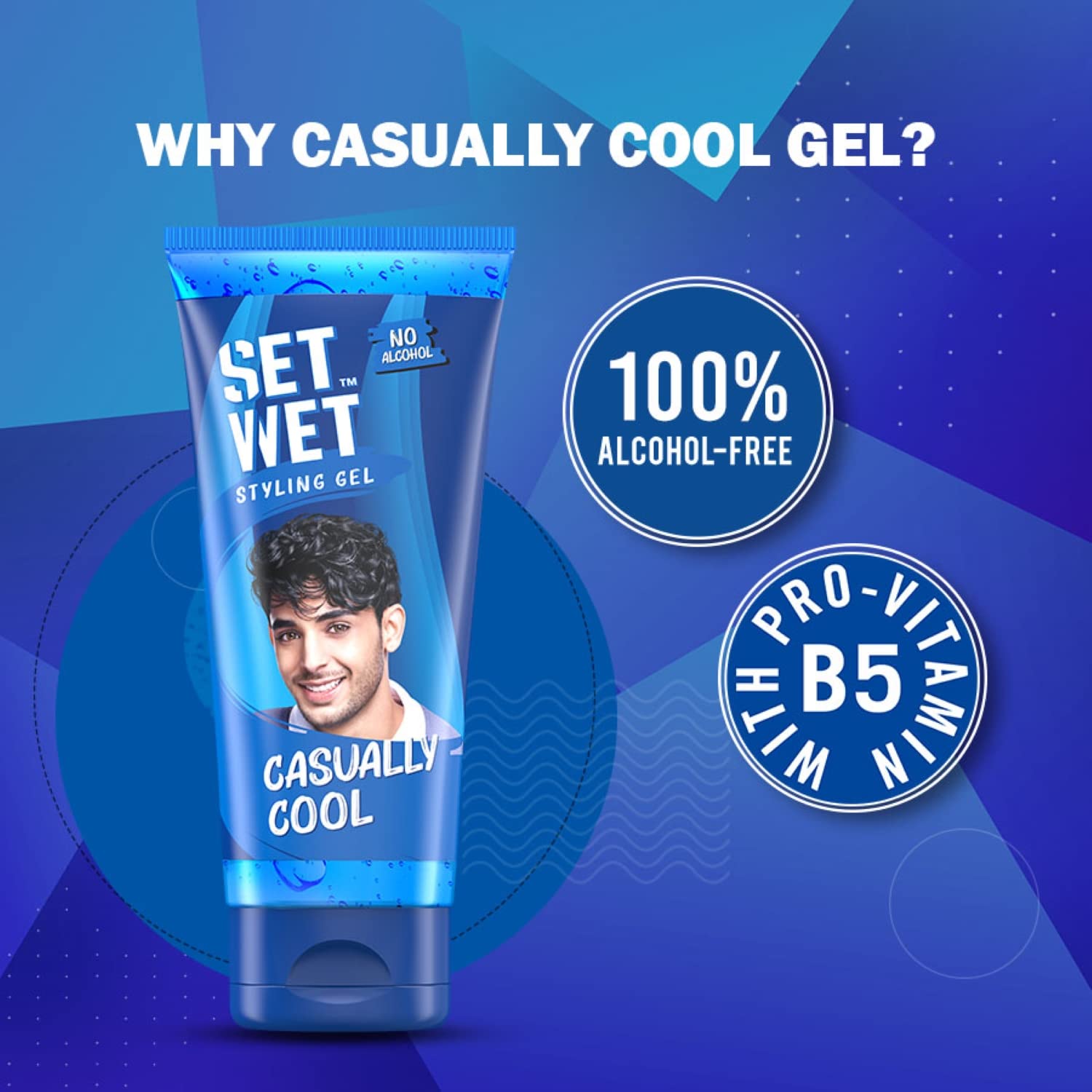 Set Wet Styling Hair Gel for Men - Casually Cool, 100gm – view 3
