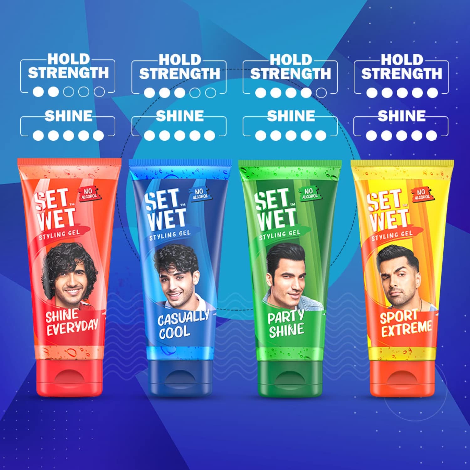 Set Wet Styling Hair Gel for Men - Casually Cool, 100gm – view 8