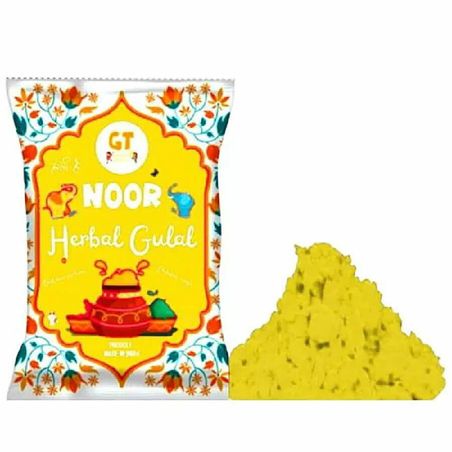 GT Colourful Holi Noor Herbal Gulal - Yellow 100 g – view 2