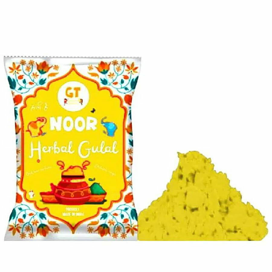 GT Colourful Holi Noor Herbal Gulal - Yellow 100 g – view 4