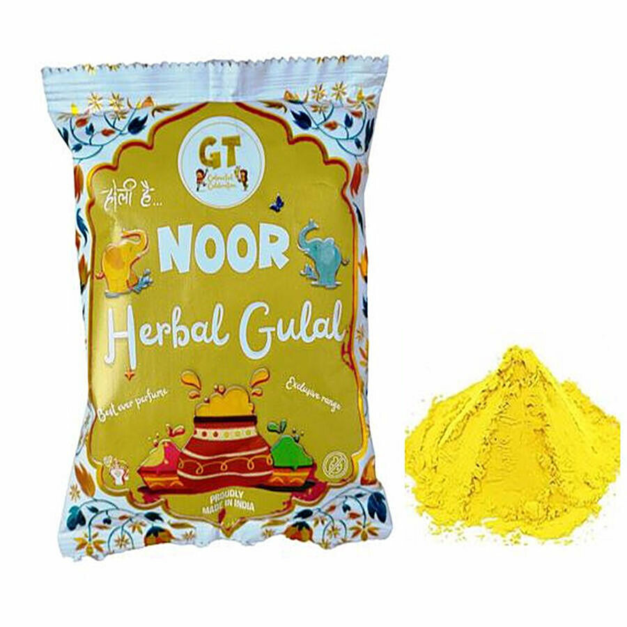 GT Colourful Holi Noor Herbal Gulal - Yellow 100 g – view 5