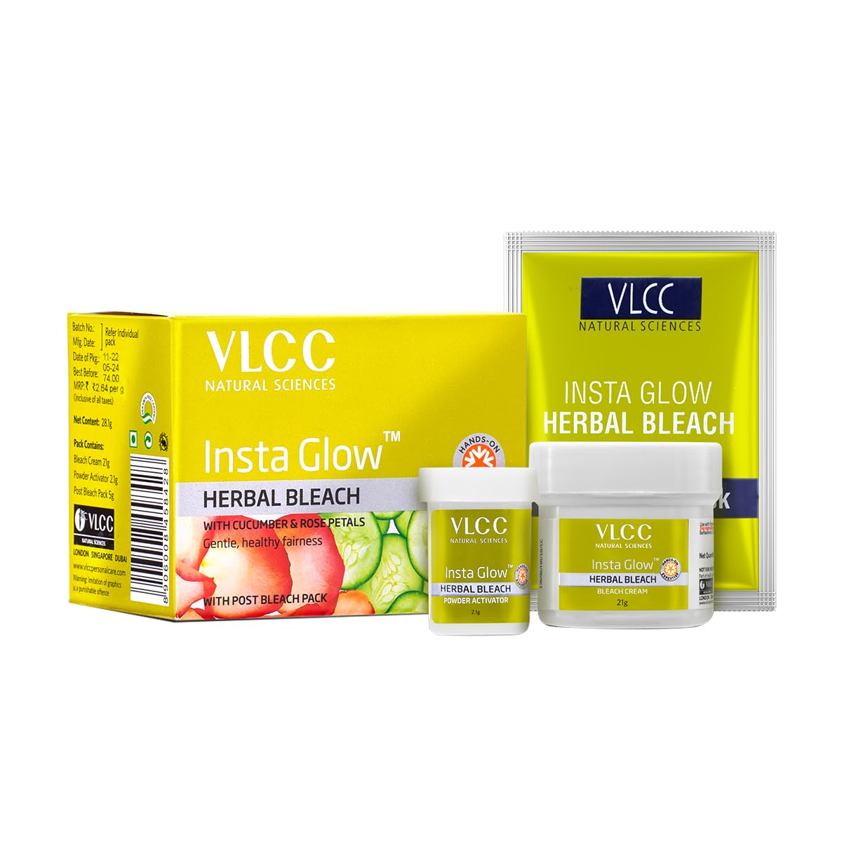 VLCC Natural Sciences Insta Glow Herbal Bleach, 27g – view 2