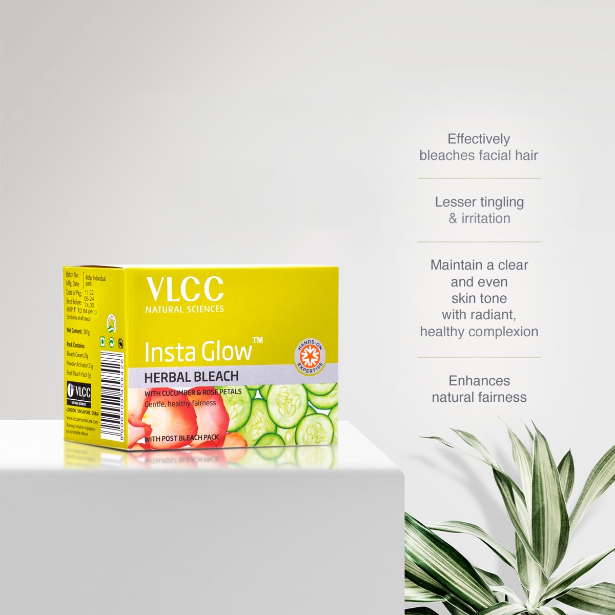 VLCC Natural Sciences Insta Glow Herbal Bleach, 27g – view 4