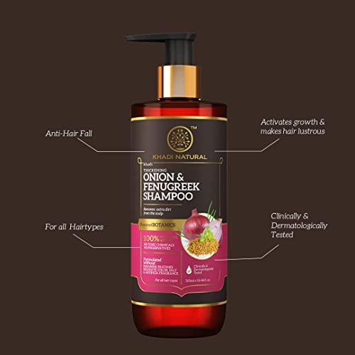 Khadi Natural Onion & Fenugreek Shampoo (Sulphate free)- POWERED BOTANICS – view 4