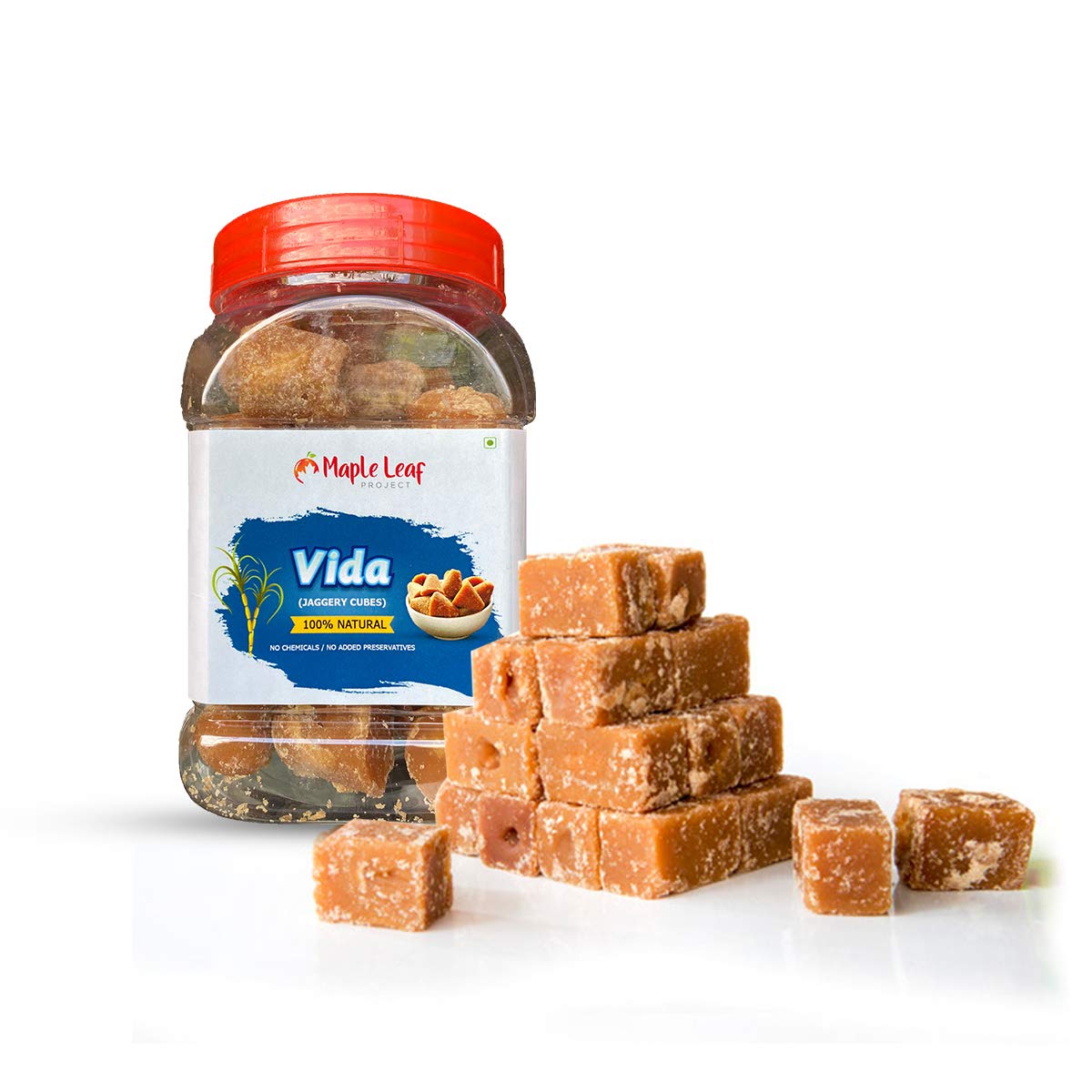 Maple Leaf Project Organic Jaggery Cubes 400g . Pure Natural desi gud/gur/ – view 3