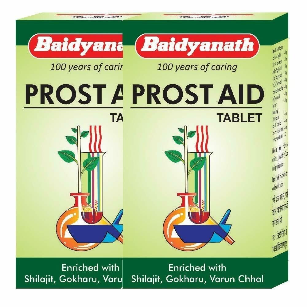 Baidyanath Prostaid Ayurvedic tablet bottles in pack of 2