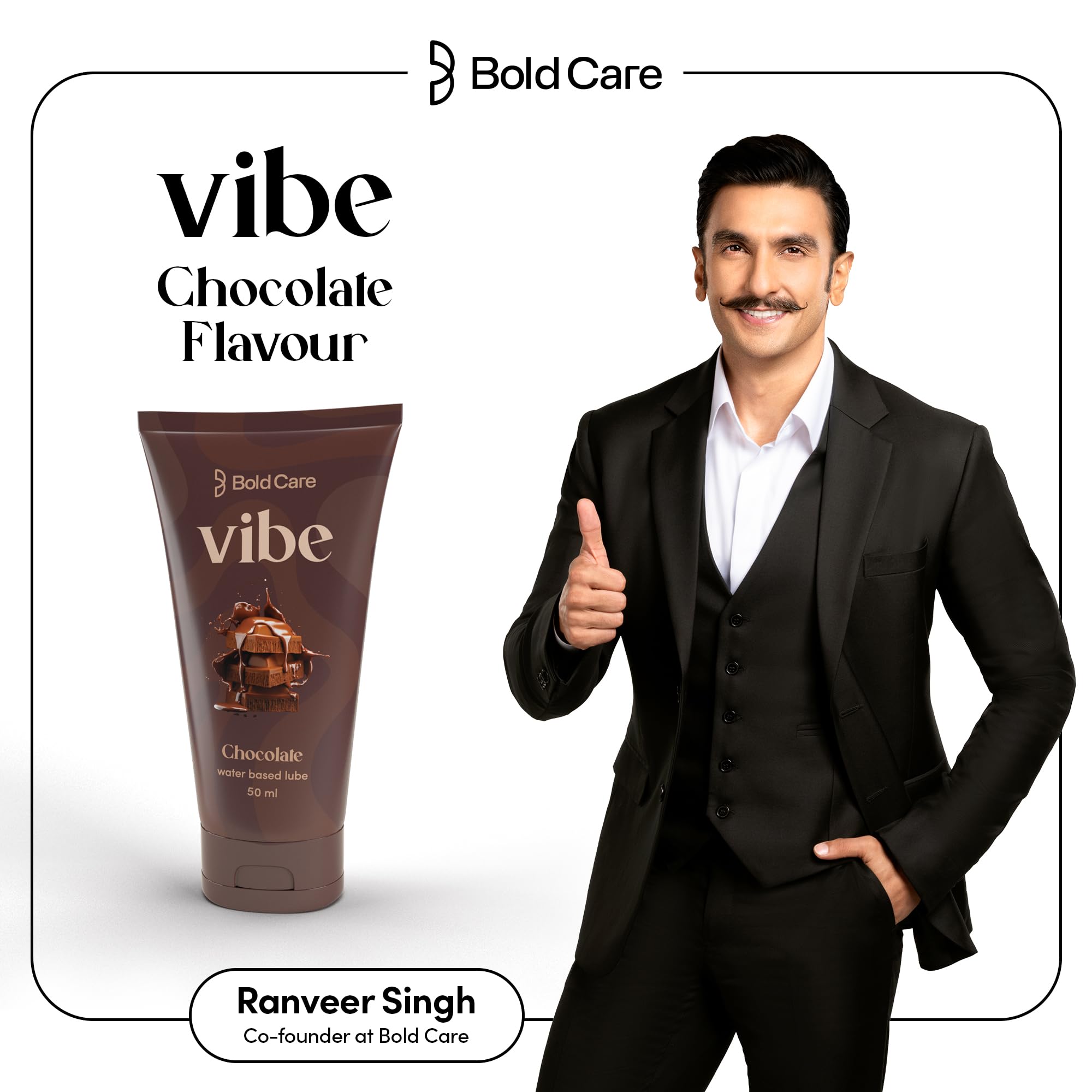 Bold Care Vibe Chocolate Water Based Lube [50 ml] with Aloe vera and green tea – view 2