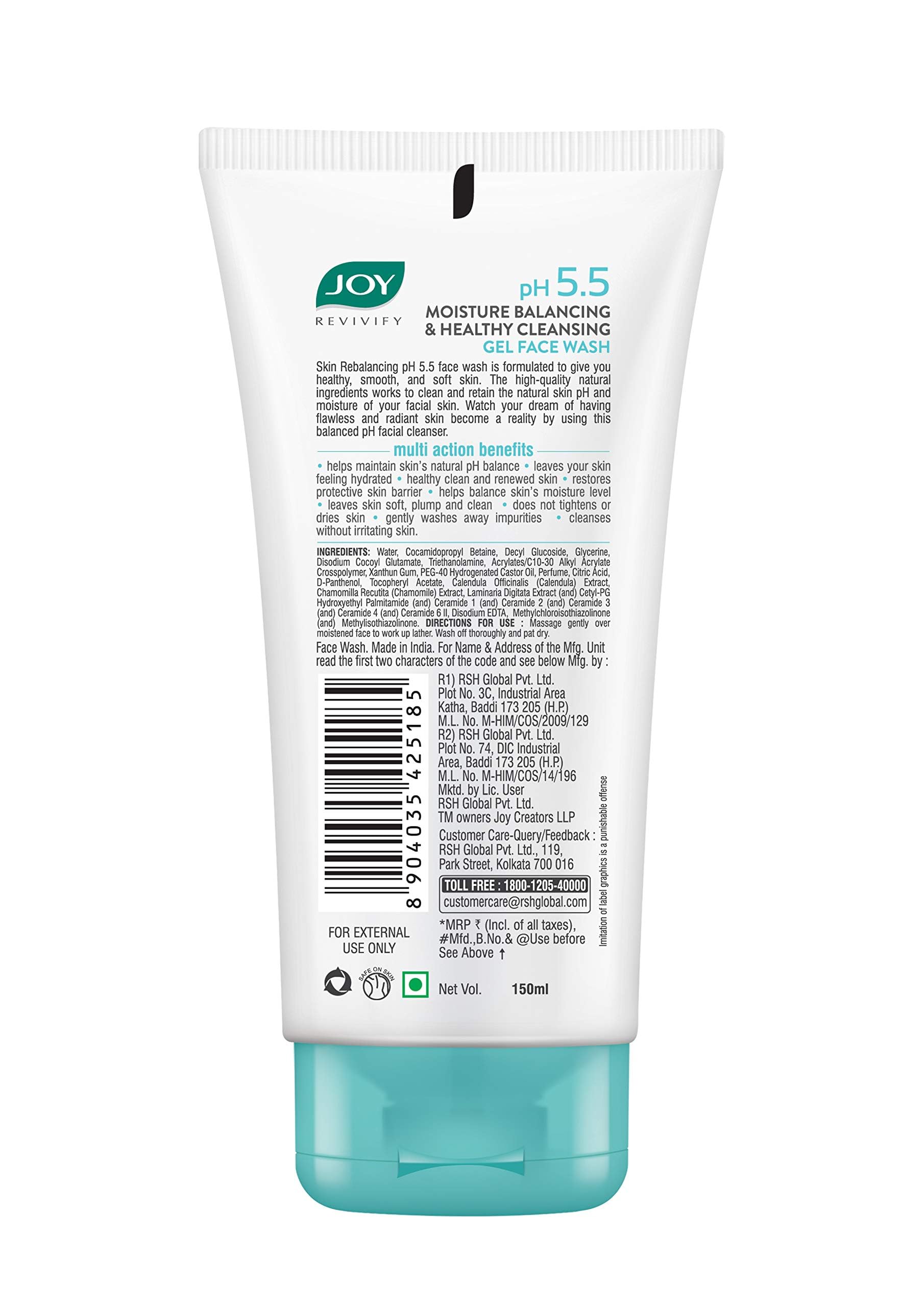Joy pH 5.5 Hydrating Gel Winter Face Wash with Ceramides 150ml – view 8