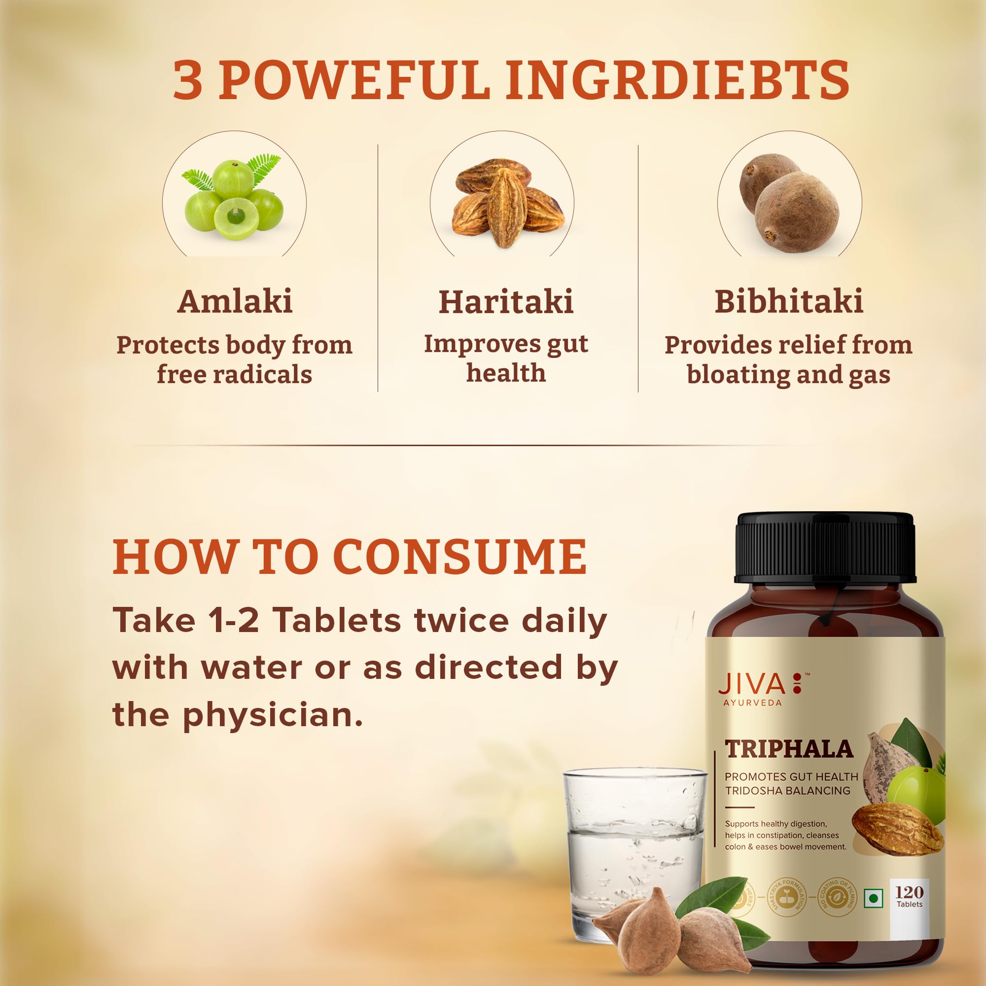 Jiva Triphala Tablet - 120*2 (240) Tablets – view 6