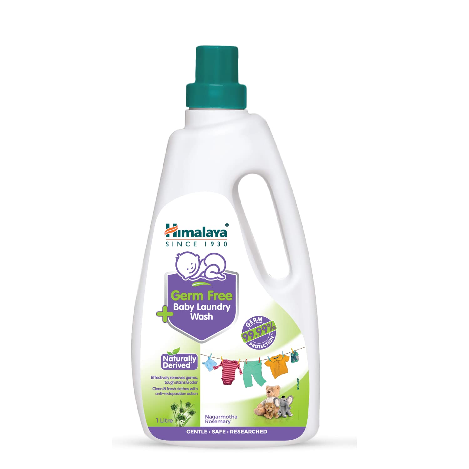 Himalaya baby laundry detergent bottle with citrus baby wash formula