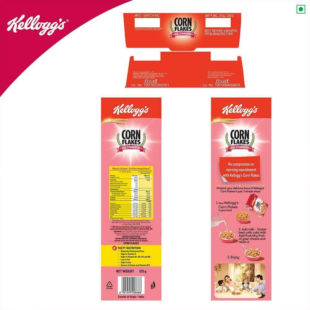 Kellogg's Corn Flakes With Real Strawberry Puree 575 G – view 6