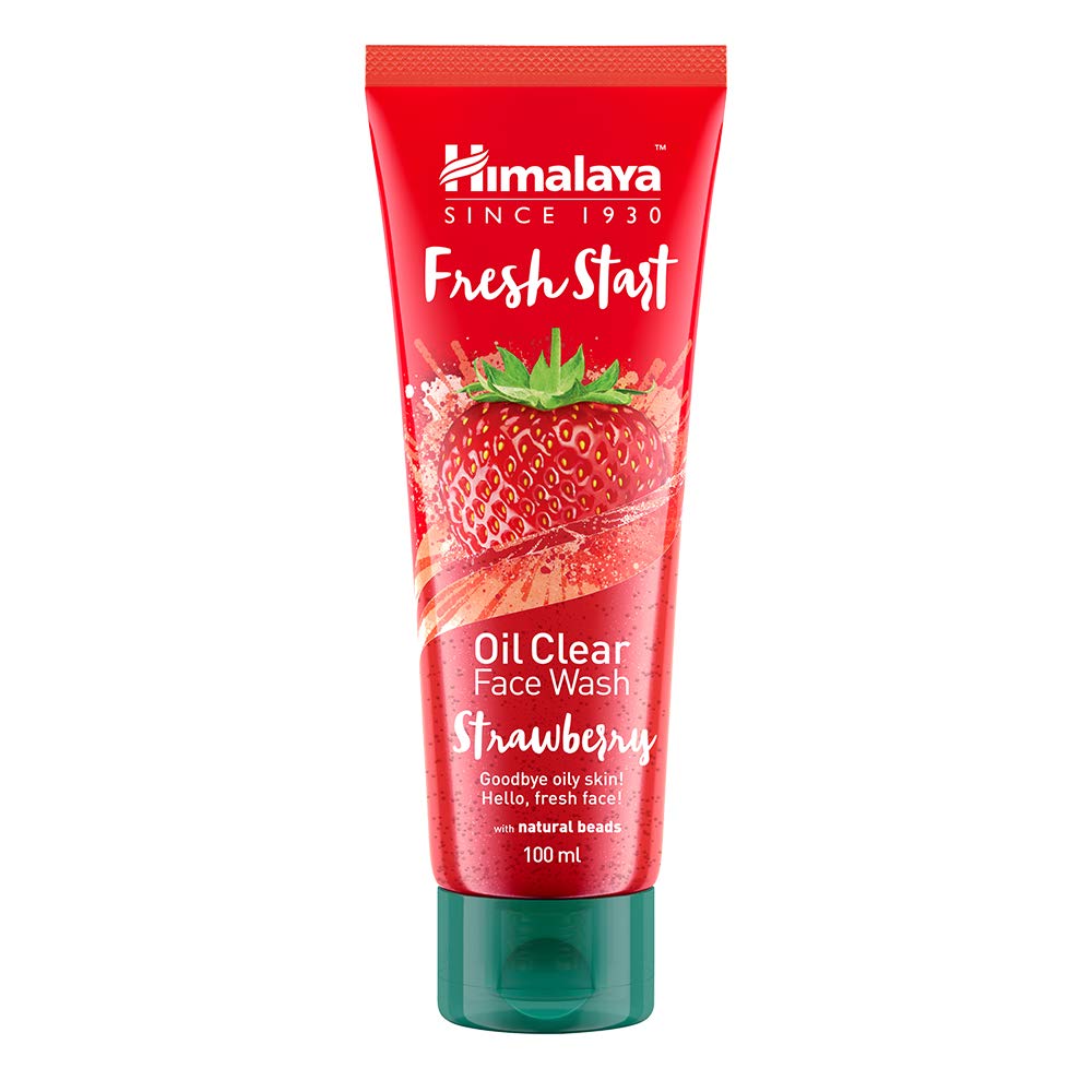 Himalaya strawberry oil clear face wash tube front view