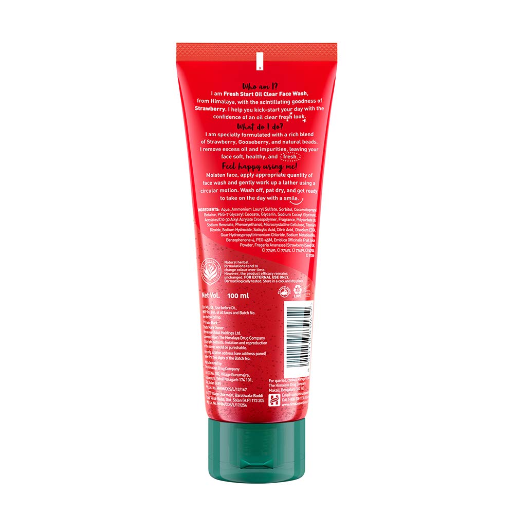 Himalaya Fresh Start Oil Clear Face Wash, Strawberry, 100ml – view 2