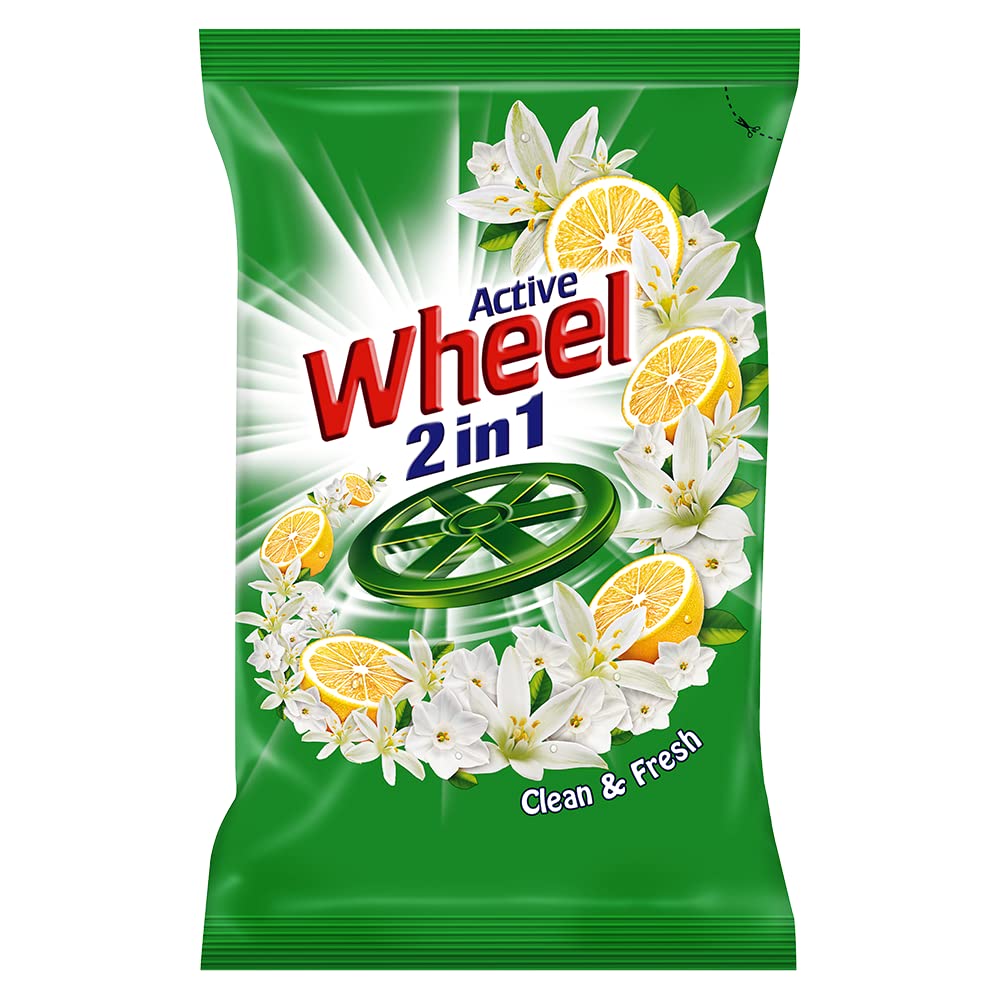 Wheel 1 kg laundry powder pouch for daily washing