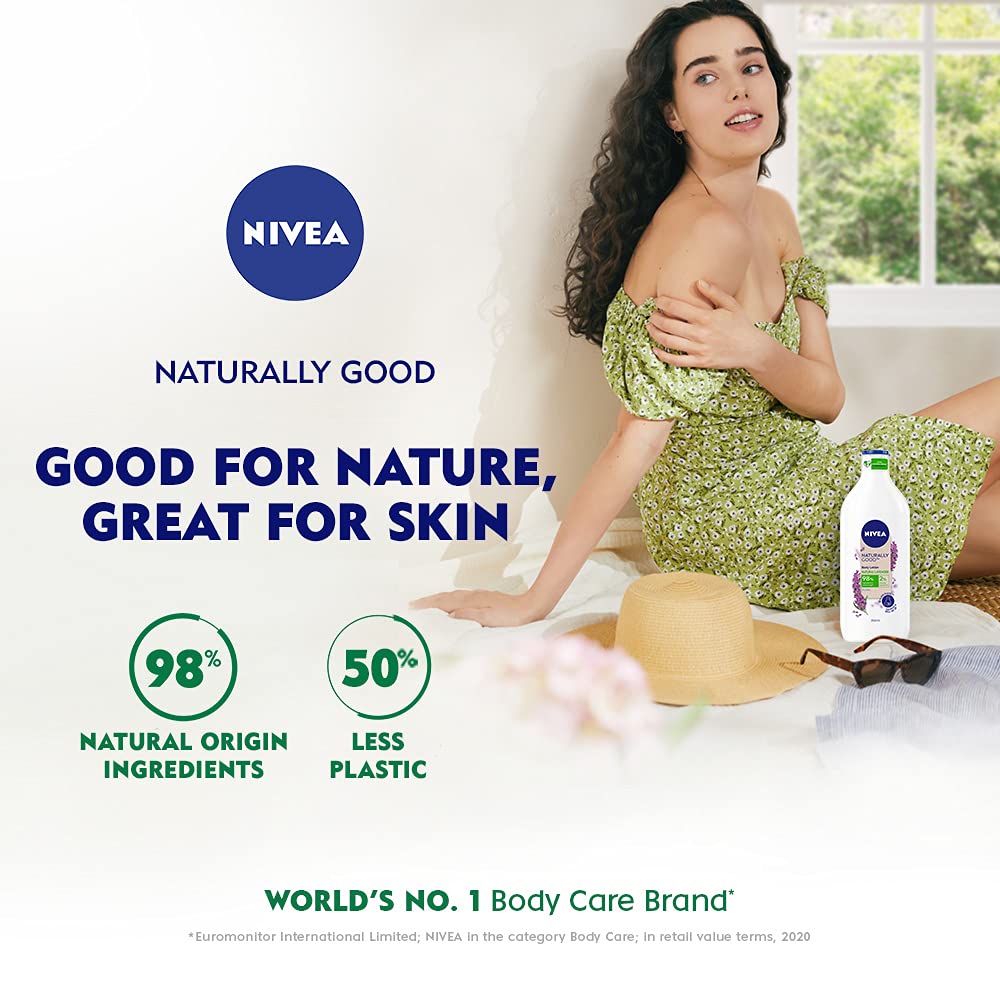 Nivea Naturally Good, Natural Lavender Body Lotion, For Dry Skin, No Parabens, 98% Natural Origin Ingredients, 350 ml – view 2