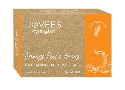 Jovees Herbal Orange Peel & Honey Soap 100 g, Basil Turmeric Anti Bacterial 100 g, Cinnamon & Neem Anti Acne Face Bar 75 g, Shea Butter & Aloe Vera Hydrating 100 g Soap Combo 4 – view 2