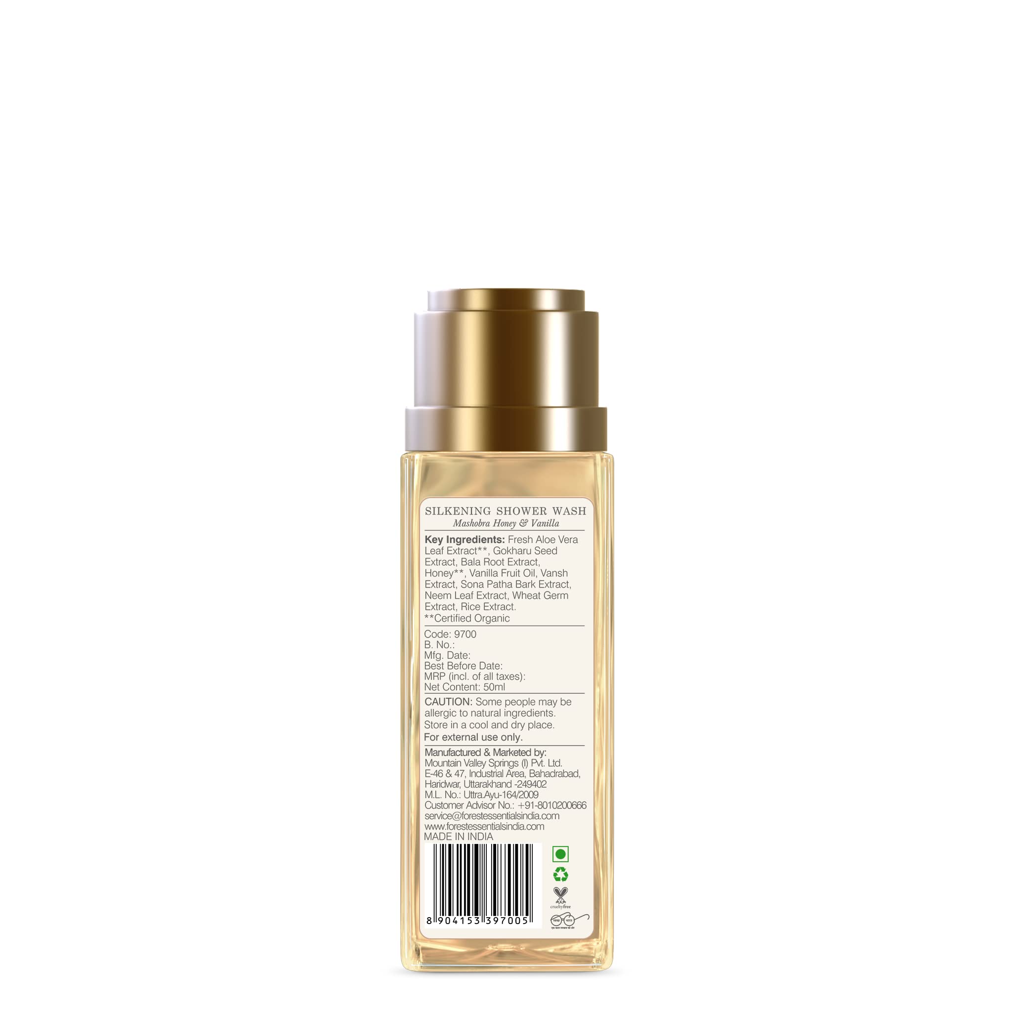 Forest essentials Silkening Shower Wash Mashobra Honey & Vanilla – view 5