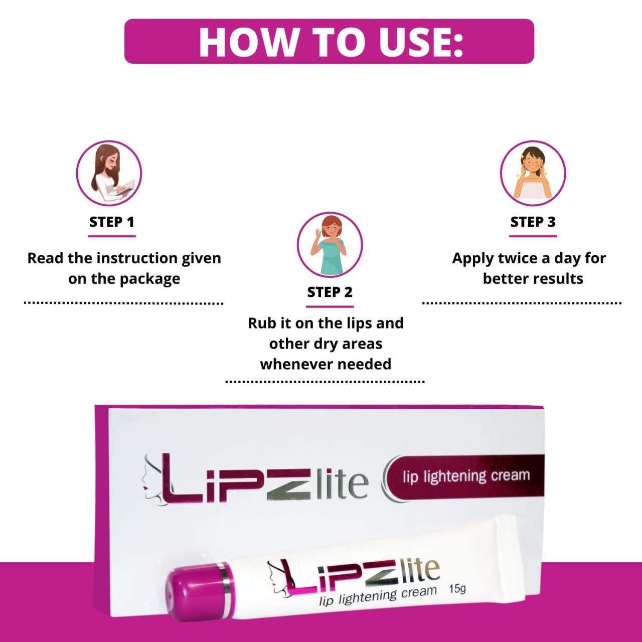 Lipzlite Lip Lightening Cream (15gm) – view 3