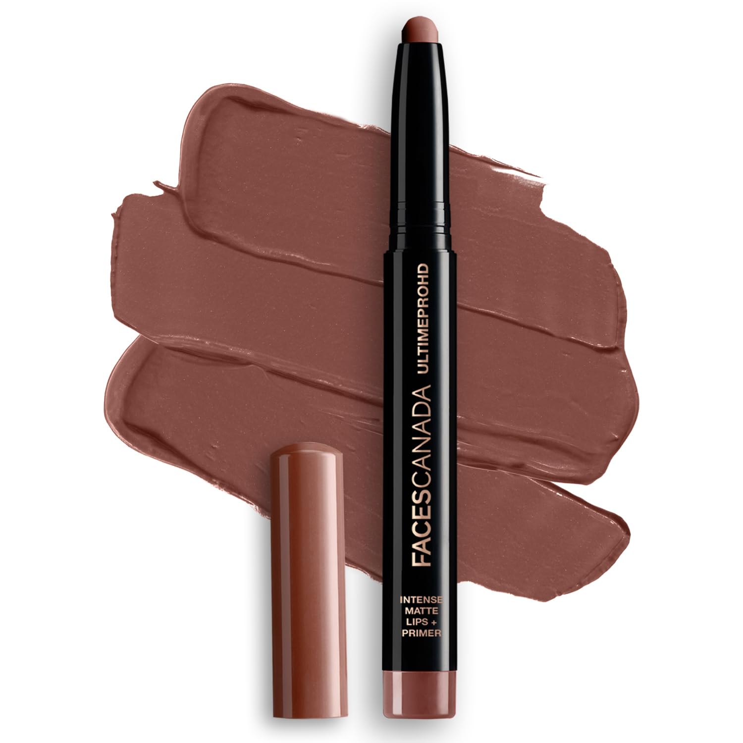 Caramel N03 FACESCANADA lipstick crayon with matte finish and primer