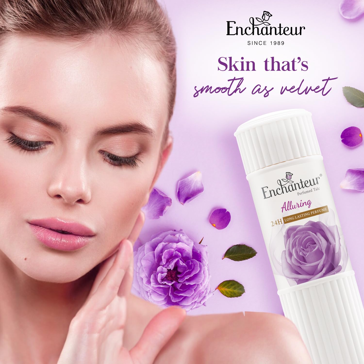 Enchanteur Alluring Perfumed Talcum Powder with Floral French Fragrance for Women – view 3