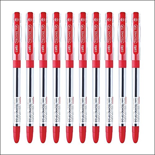 Cello Technotip Ball Pen - Pack of 10 (Red) – view 2
