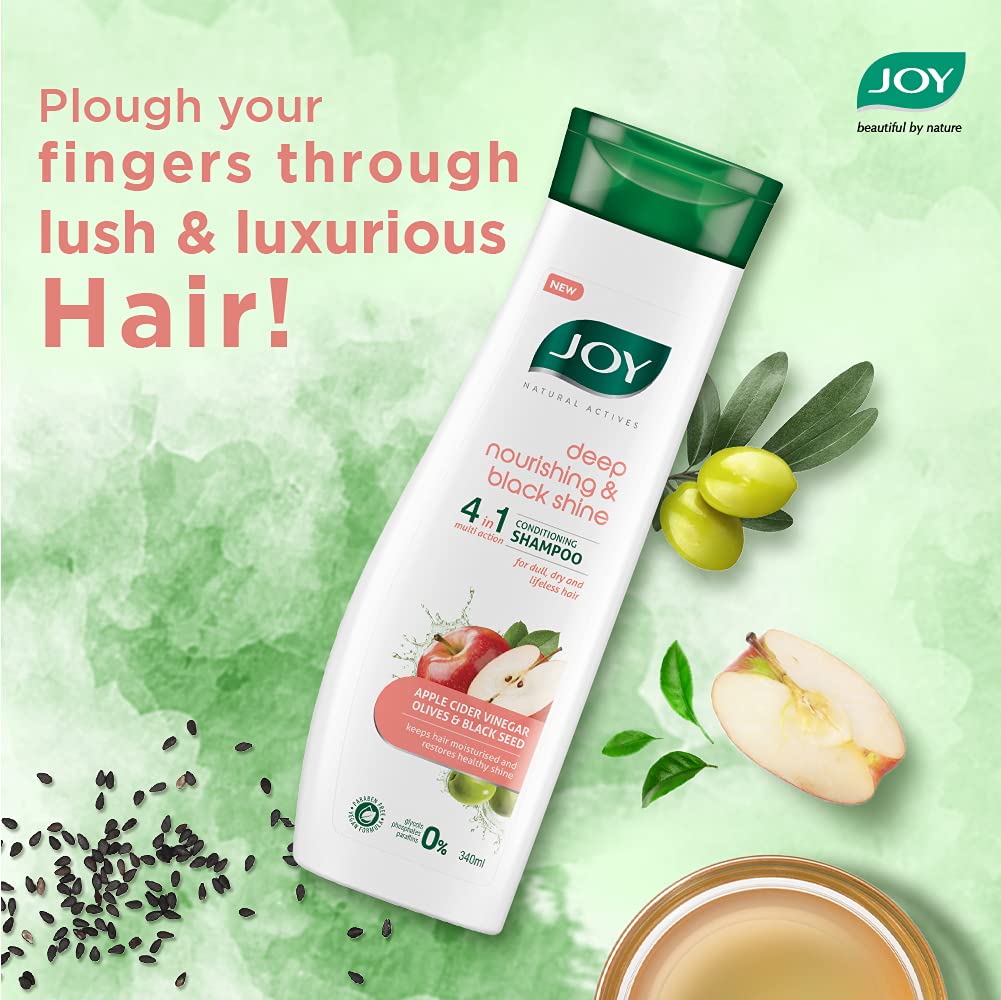 Joy Deep Nourishing & Black Shine Hair Shampoo (340ml) – view 2