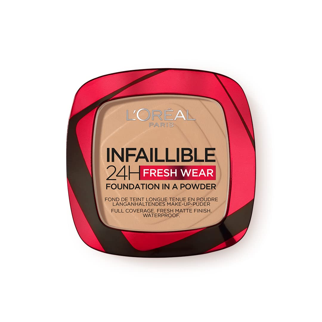 Pressed powder compact of L'Oreal Infallible in 140 Golden Beige