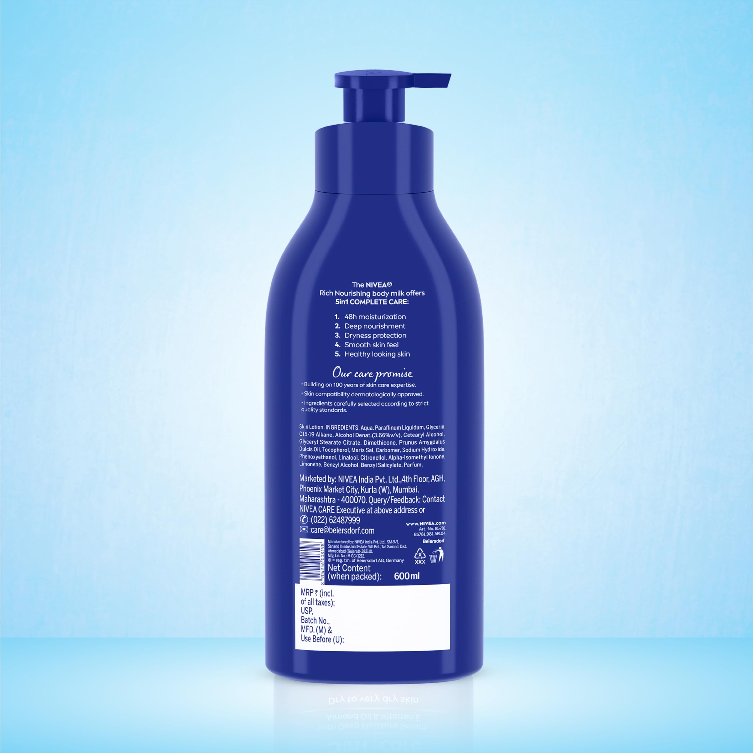 NIVEA Nourishing Body Milk 600ml Body Lotion – view 6