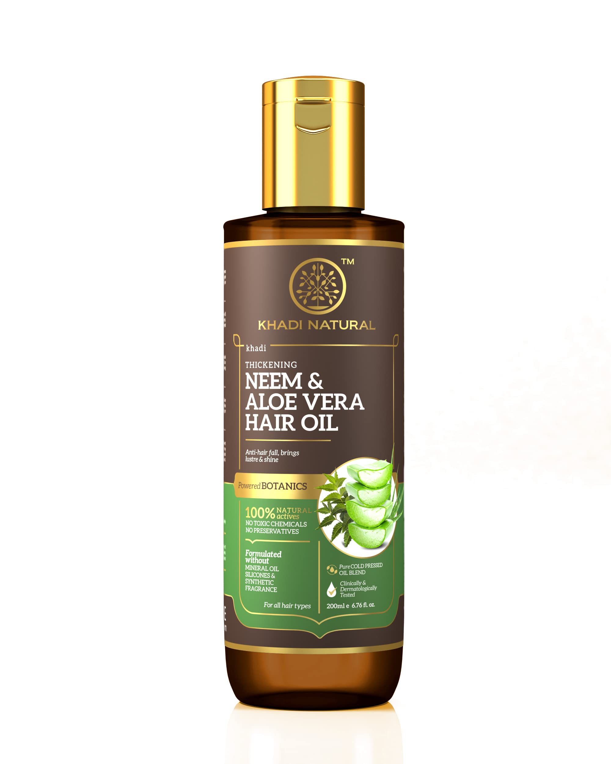 200 ml Khadi Natural anti dandruff neem aloe vera hair oil