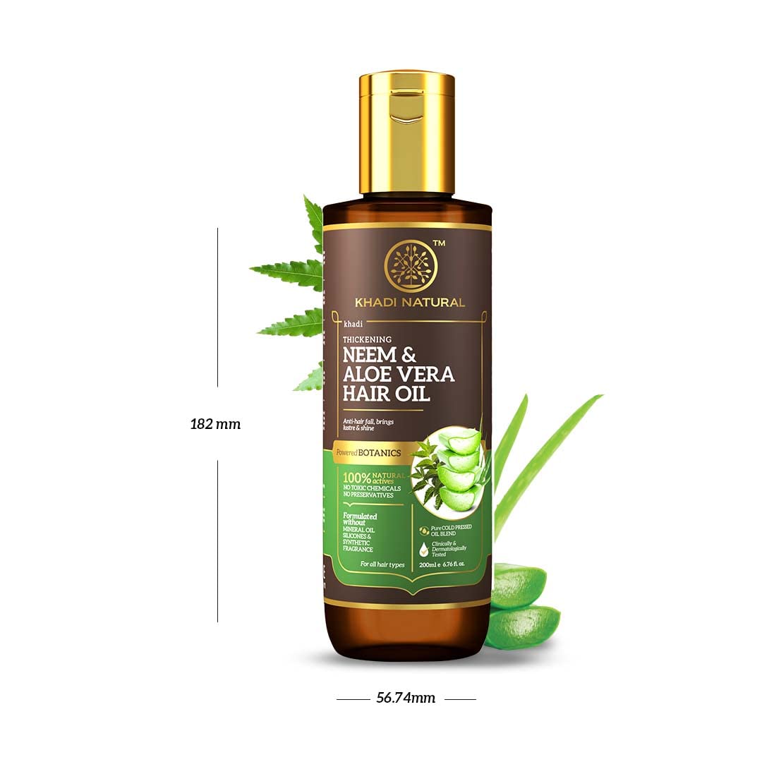 Khadi Natural Neem & Aloe Vera with Wheat Germ Hair Oil – view 8