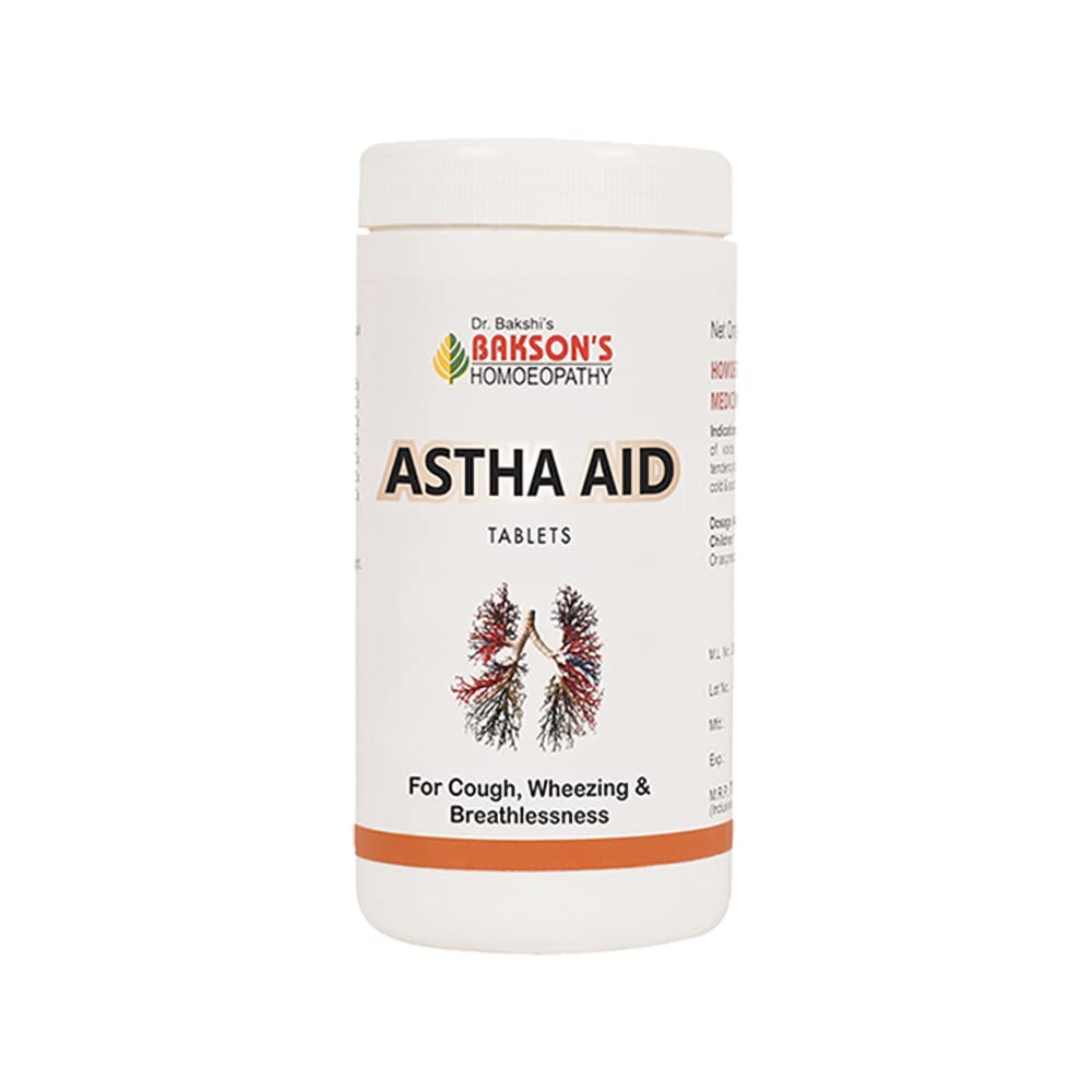Bottle pack of Bakson Astha Aid Tablets 200 tablets