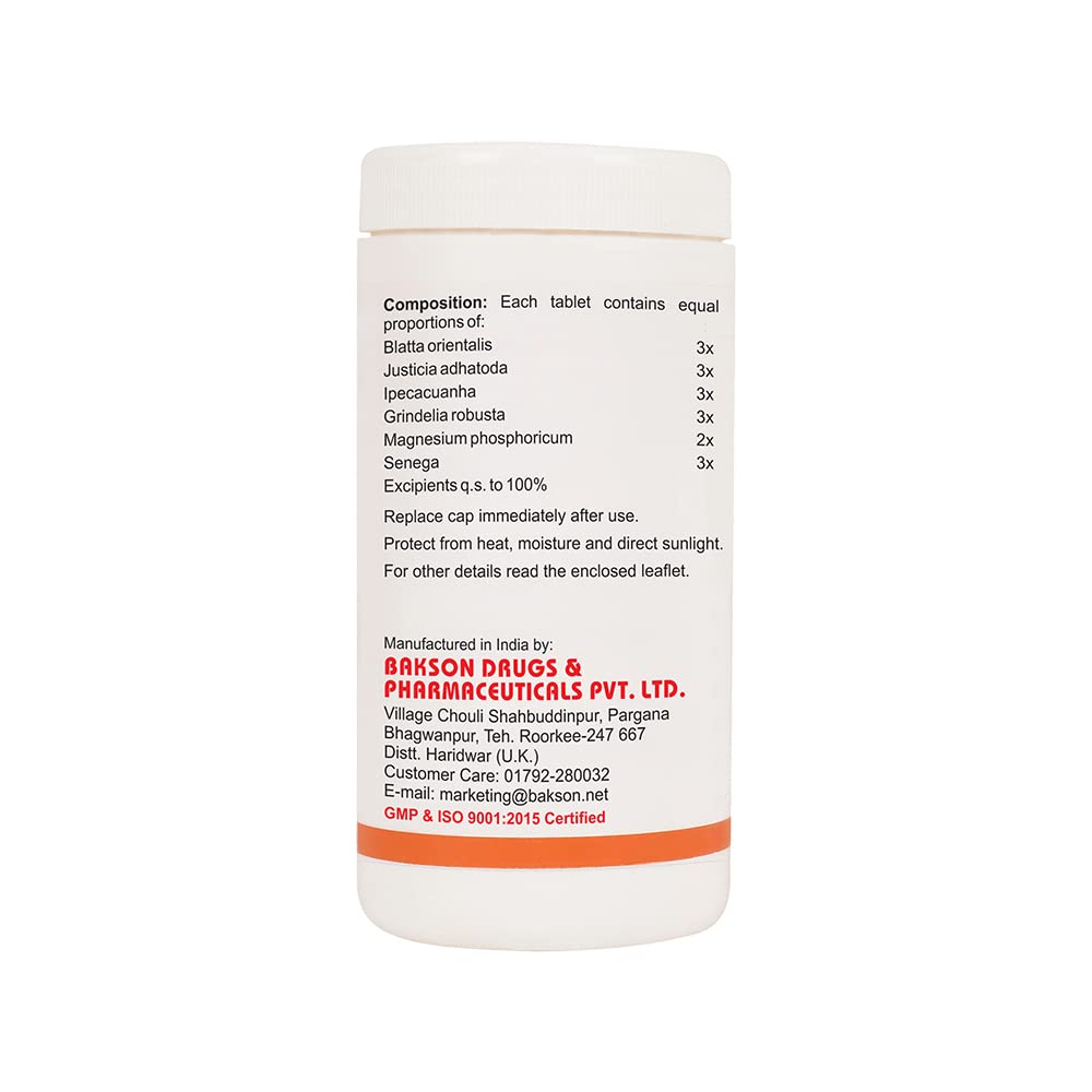 Dr. Bakshi's BAKSON'S HOMOEOPATHY ASTHA AID TABLETS-200 TABS – view 2