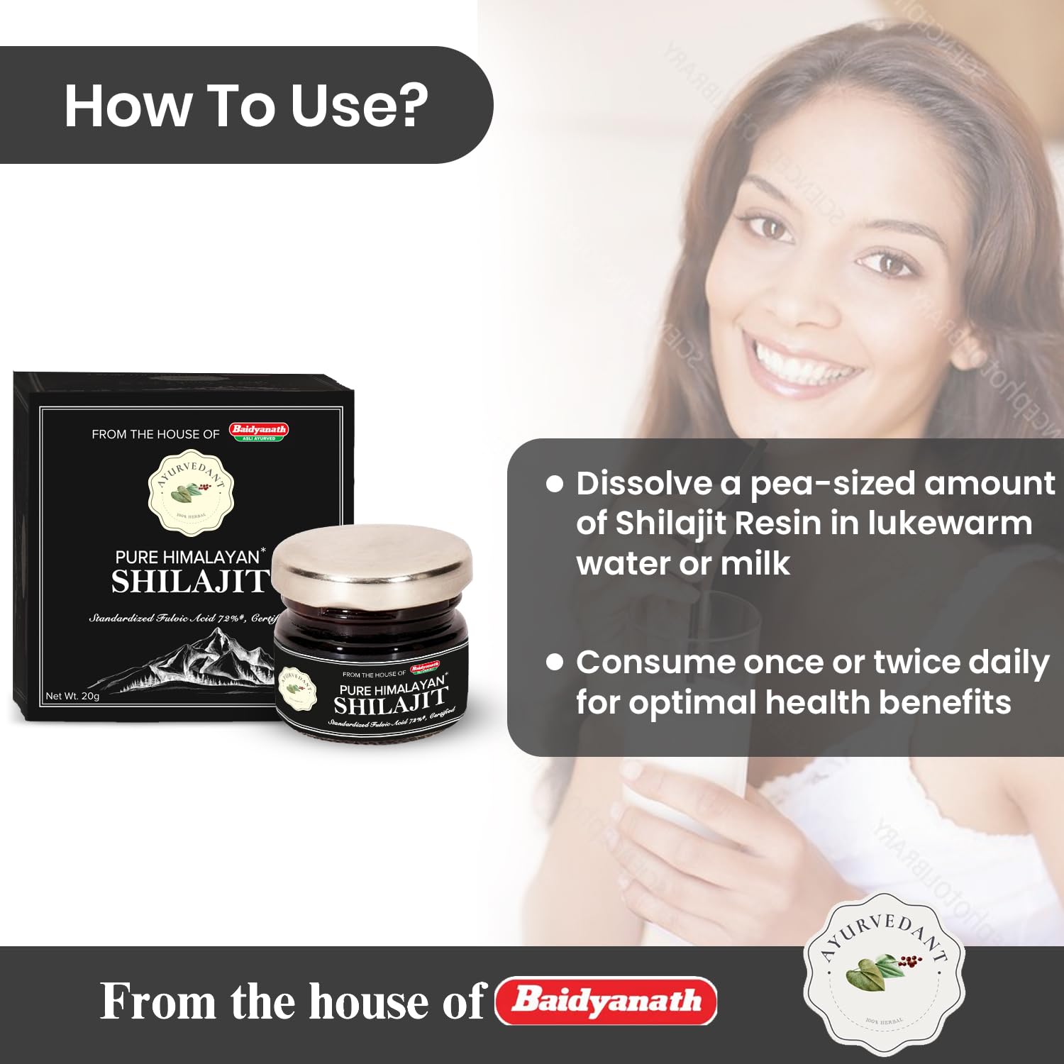 Baidyanath Ayurvedant Pure Himalayan Shilajit Resin, 20g - Standardized and Certified for Purity – view 5