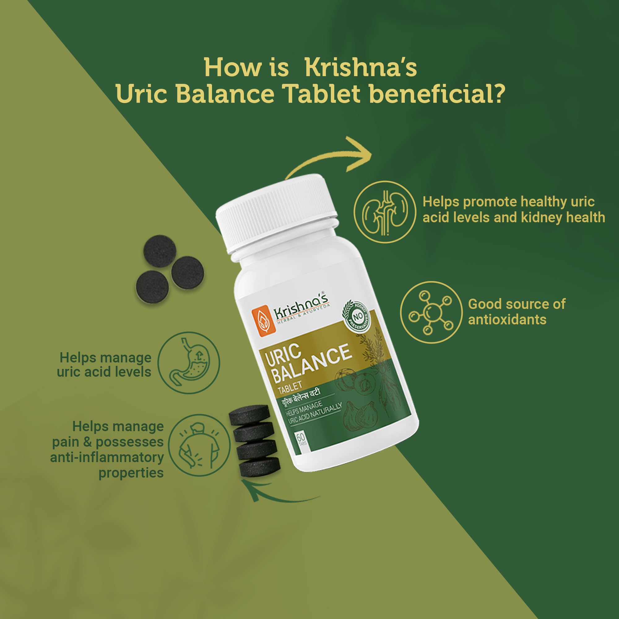 Krishna's Uric Balance Tablets – view 4