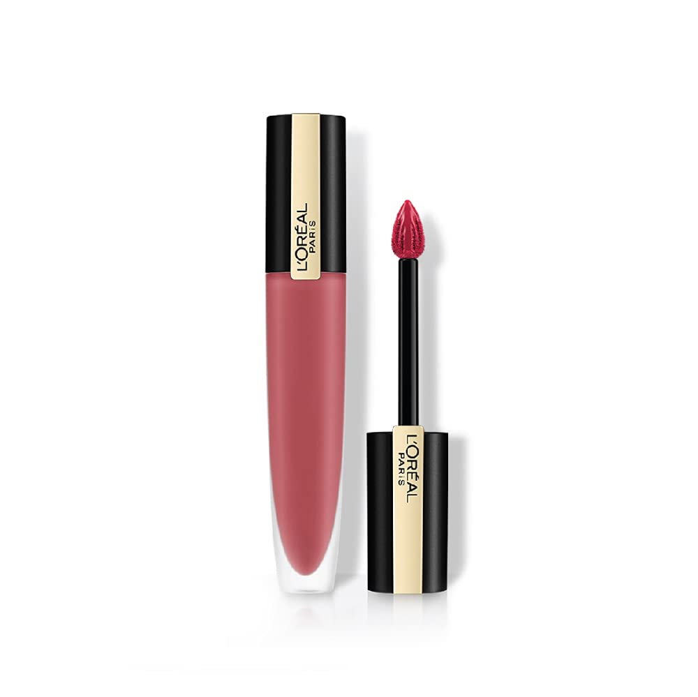 L'Oréal Rouge Signature liquid matte lipstick in shade 143 I Liberate