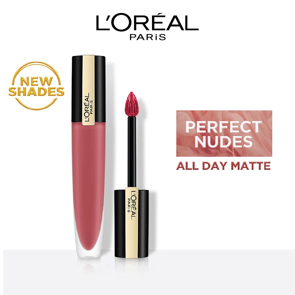 L'Oréal Paris Lipstick, Liquid Format with Matte Finish, Oil-In-Water Formula, Breathable and Lightweight Feel, Non-Flaking, Colour: 143 I Liberate, 7ml – view 2