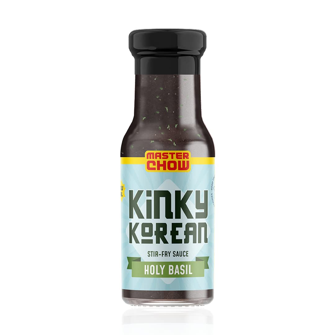 MasterChow Holy Basil Stir Fry Cooking Sauce - 220 gms | Non Spicy | Healthy Less than 40 Calories | Serves 4-5 Meals | Kinky Korean Sauce