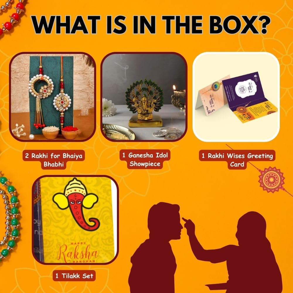 CraftVatika Rakhi Gift Combo for Brother Bhaiya and Bhabhi – view 3
