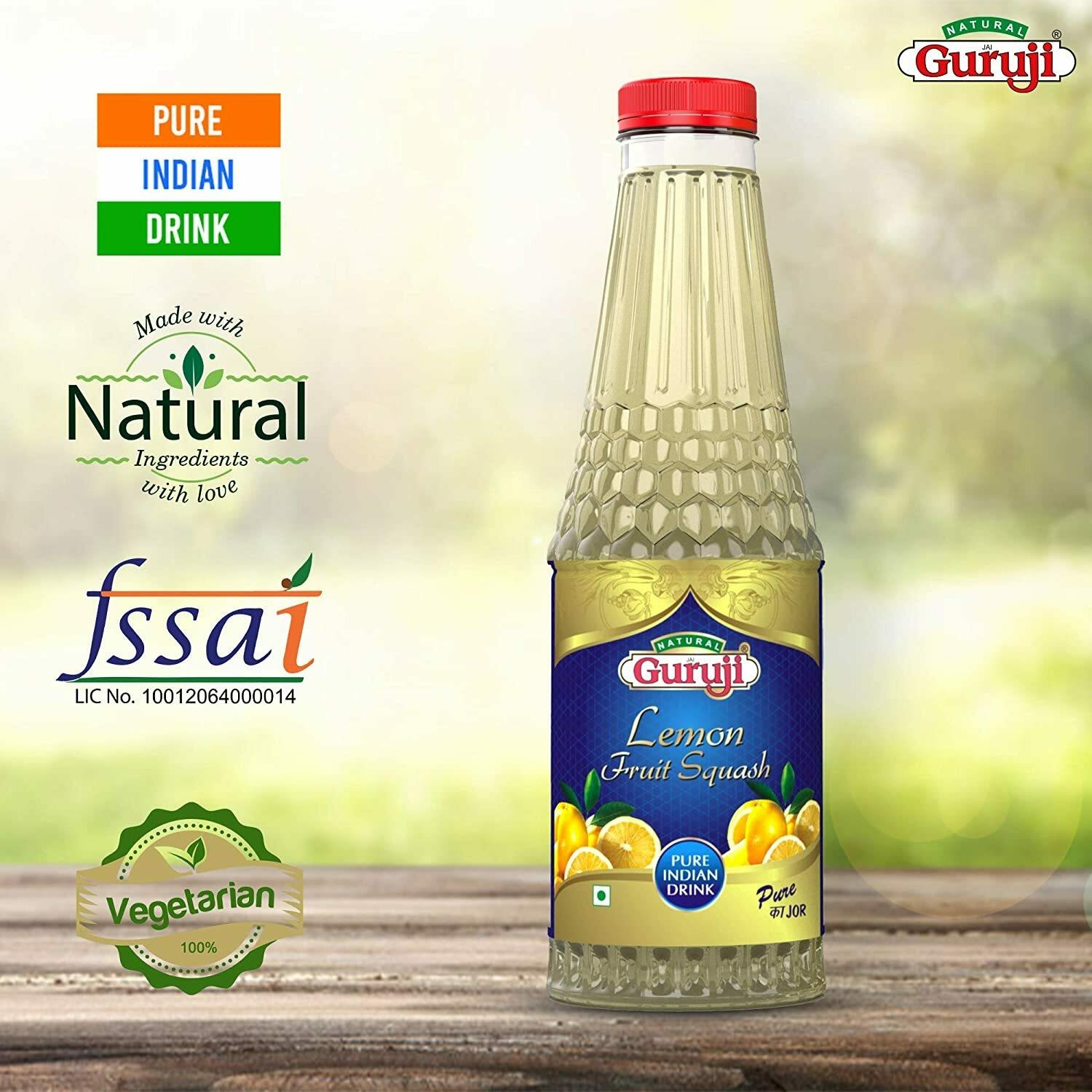 Natural Jai Guruji Ripe Mango & Lemon Fruit Syrup Each 750Ml (Pack Of 2) – view 9