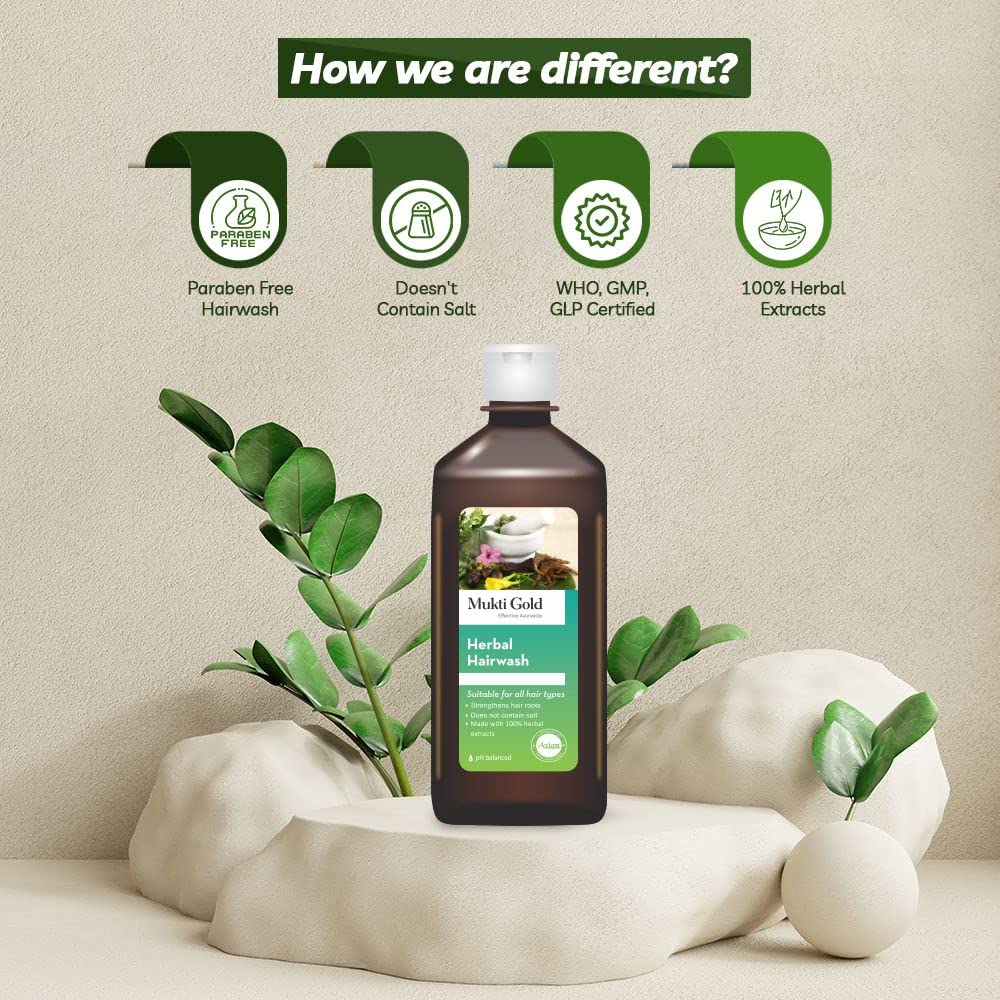 Axiom Mukti Gold Amla & Coconut Herbal Hairwash - 400mL – view 4
