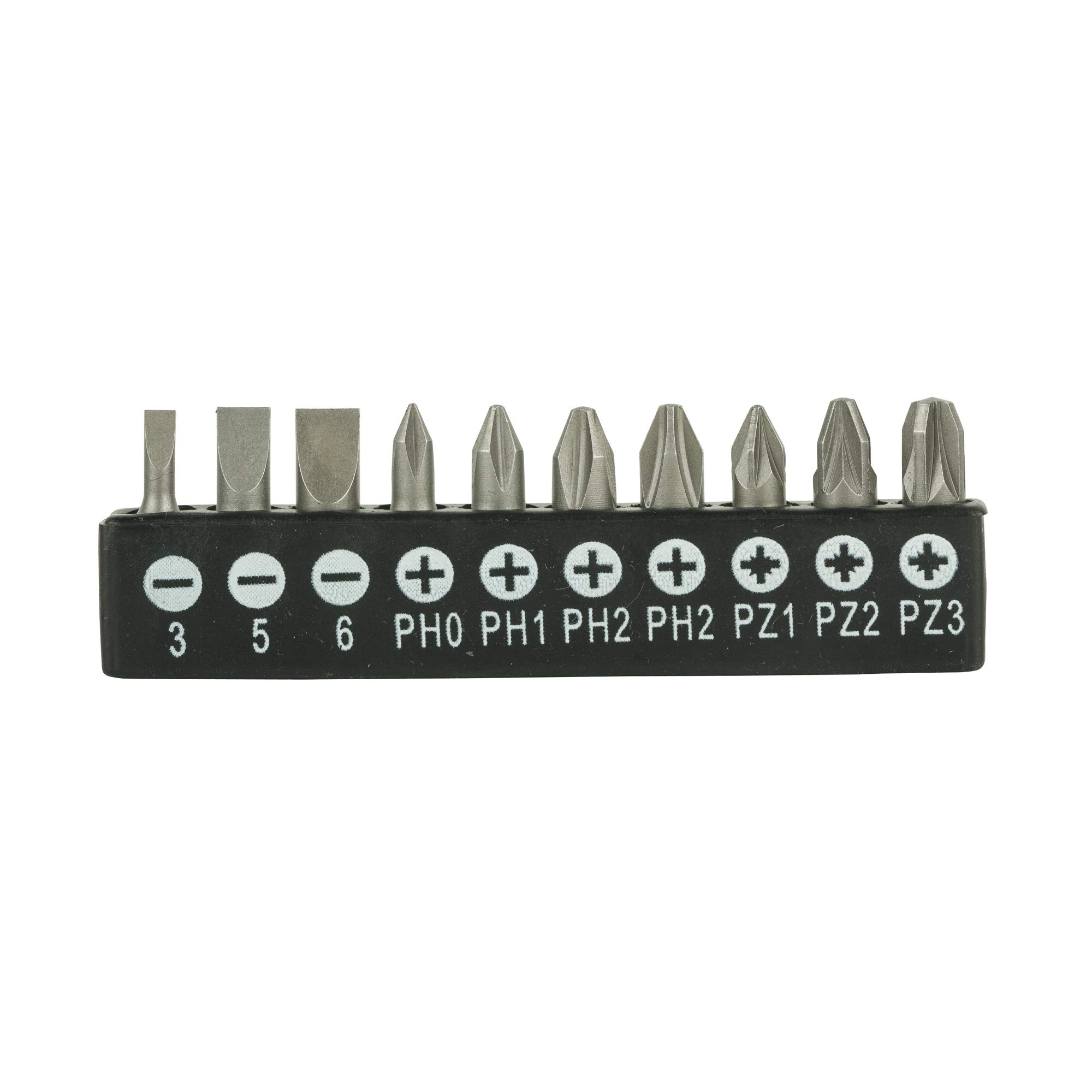 BLACK+DECKER Phillips BDHT68127 Steel Multi-Bit Ratcheting SD - SL3SL5SL6Ph0Ph12xPh2PZ1PZ2PZ3 (24 cm) Set of 10 Pieces – view 3