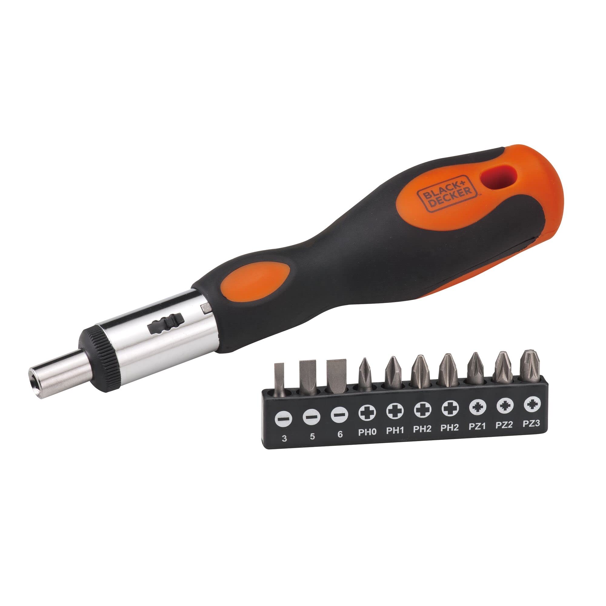 BLACK+DECKER Phillips BDHT68127 Steel Multi-Bit Ratcheting SD - SL3SL5SL6Ph0Ph12xPh2PZ1PZ2PZ3 (24 cm) Set of 10 Pieces – view 8