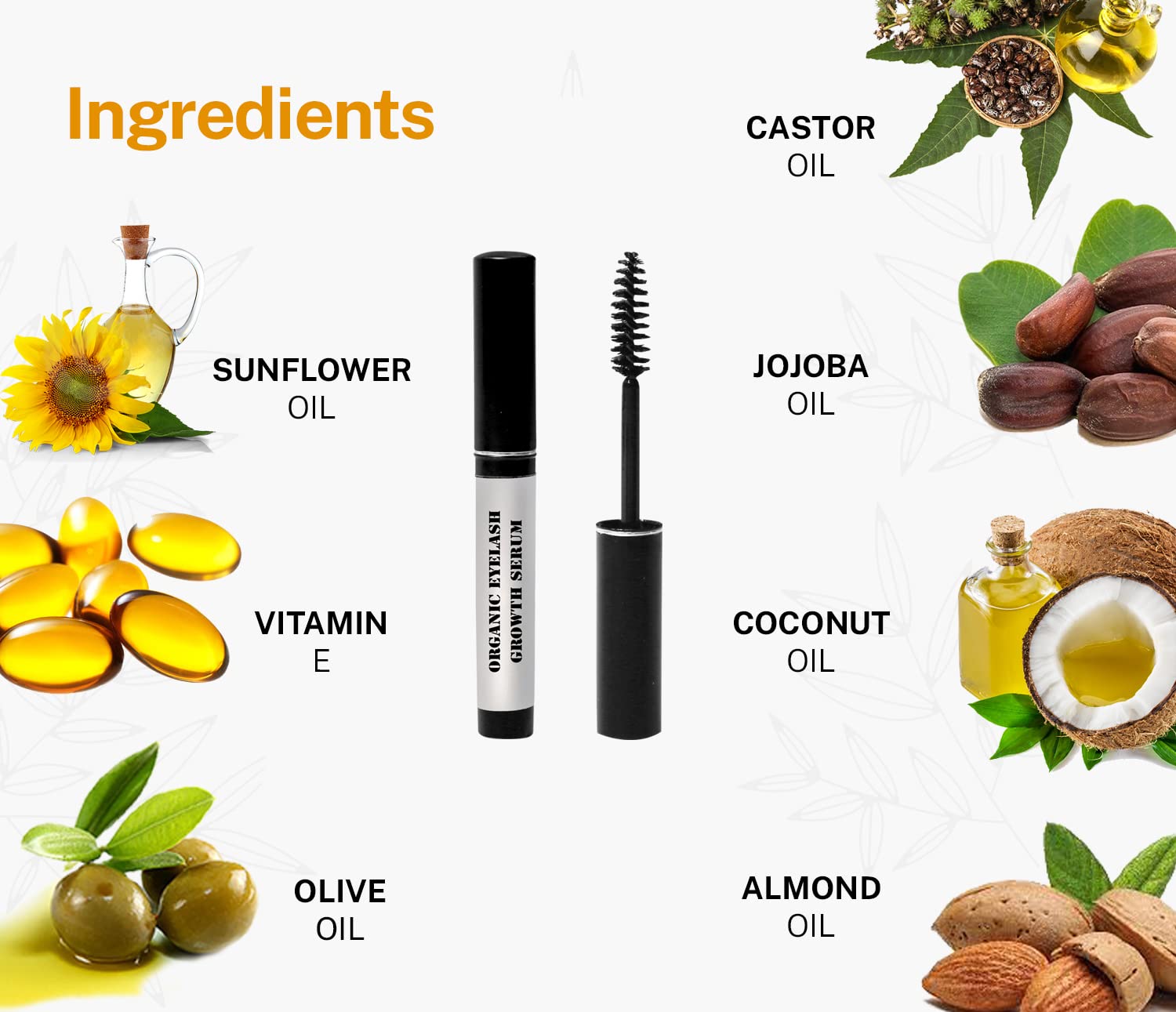 Love Earth Organic Eyelash Growth Serum Enriched With Pure Organic & Natural Essential Oils For Eyelashes & Eyebrows – view 3