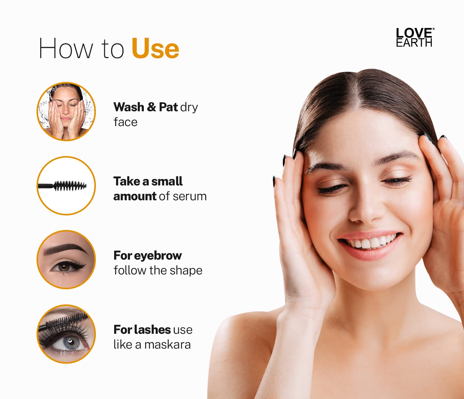 Love Earth Organic Eyelash Growth Serum Enriched With Pure Organic & Natural Essential Oils For Eyelashes & Eyebrows – view 5