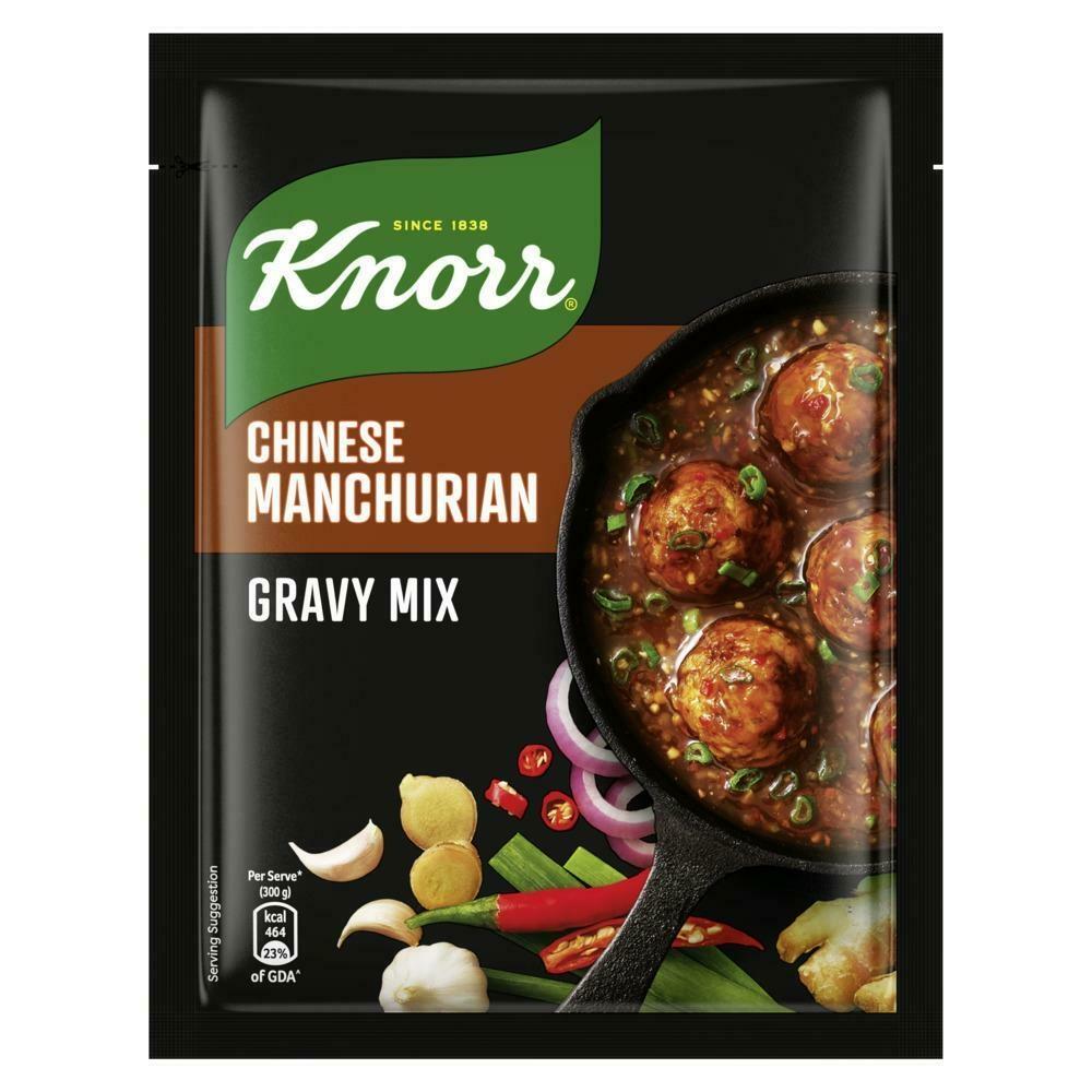 Front of Knorr Chinese Manchurian gravy mix 55 g pack