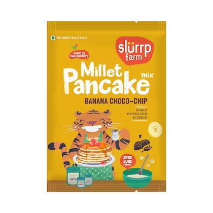 Slurrp Farm No Maida Instant Pancake Mix-Banana Choo, 50g – view 1