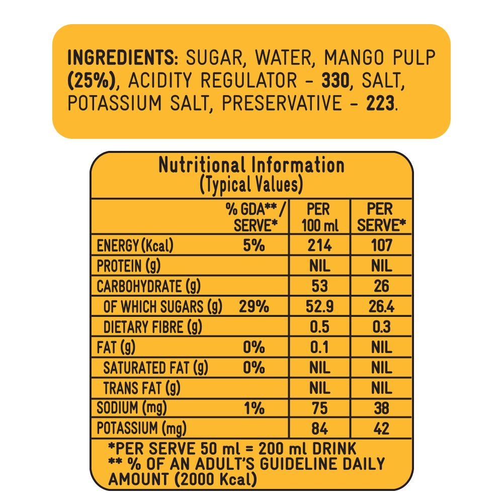 Kissan Mango Squash Bottle, 750 ml – view 3